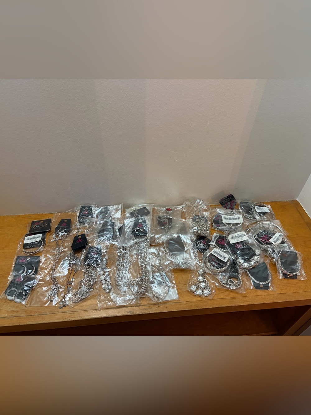 NWT Paparazzi Jewelry Lot 35 Pieces – Silver Tone Earrings Necklaces Bracelets